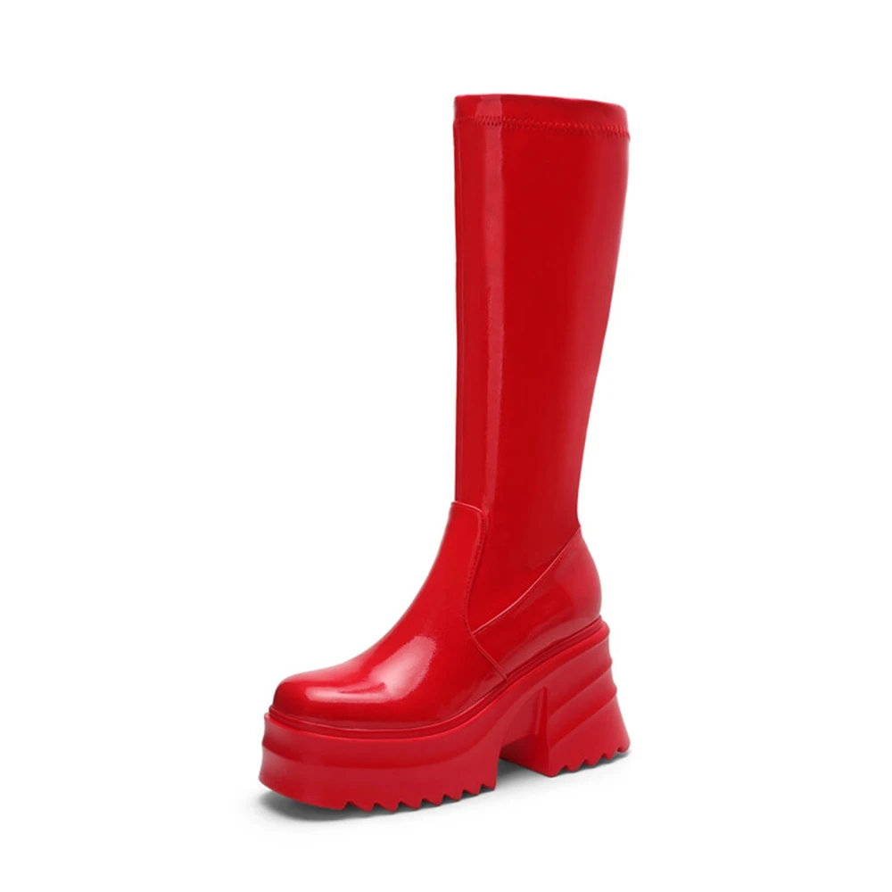 Botas De Mujer Fashion Mid-tube Boots Women Gothic Style Thick-soled Motorcycle Knight Boots Slim High Platform Cowboy Boots
Botas De Mujer Fashion Mid-tube Boots Women Gothic Style Thick-soled Motorcycle Knight Boots Slim High Platform Cowboy Boots