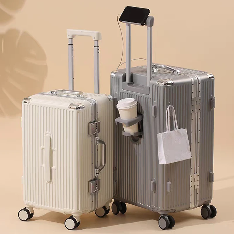 2025 New Suitcase Multifunctional Luggage USB Cup Holder 20/24/26 inch Aluminum Frame Password Travel Suitcases Trolley Case
2025 New Suitcase Multifunctional Luggage USB Cup Holder 20/24/26 inch Aluminum Frame Password Travel Suitcases Trolley Case