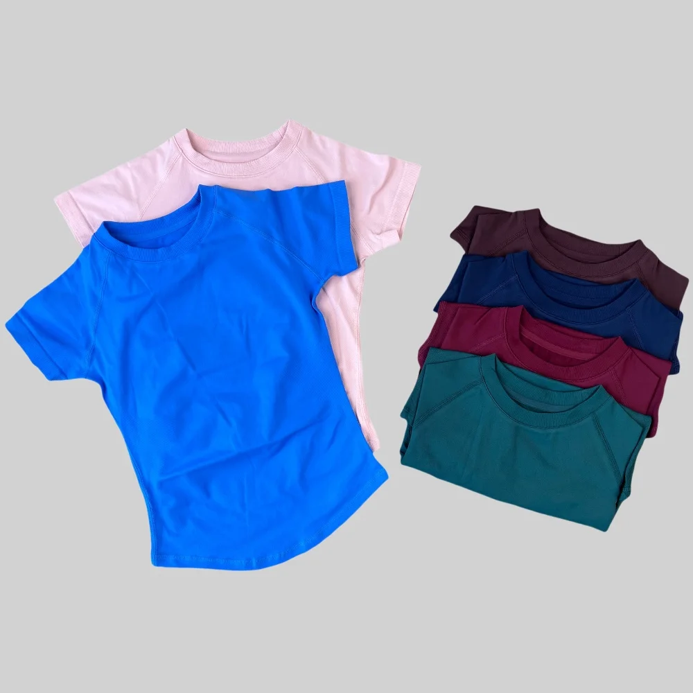 Gym Top T Shirt Impact Short Sleeve Yoga Top Women's Round Neck Seamless High Stretch Fitted Sports Gym Shirt Workout Clothing
Gym Top T Shirt Impact Short Sleeve Yoga Top Women's Round Neck Seamless High Stretch Fitted Sports Gym Shirt Workout Clothing