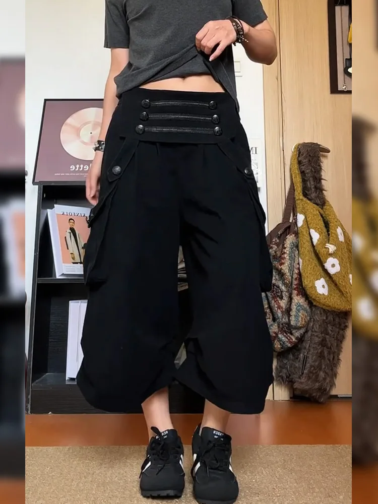 Retro American High Street Women's Loose Fit Distressed Denim Jeans mid Waist Wide Leg Seven Inches Long Pants Casual Style
Retro American High Street Women's Loose Fit Distressed Denim Jeans mid Waist Wide Leg Seven Inches Long Pants Casual Style