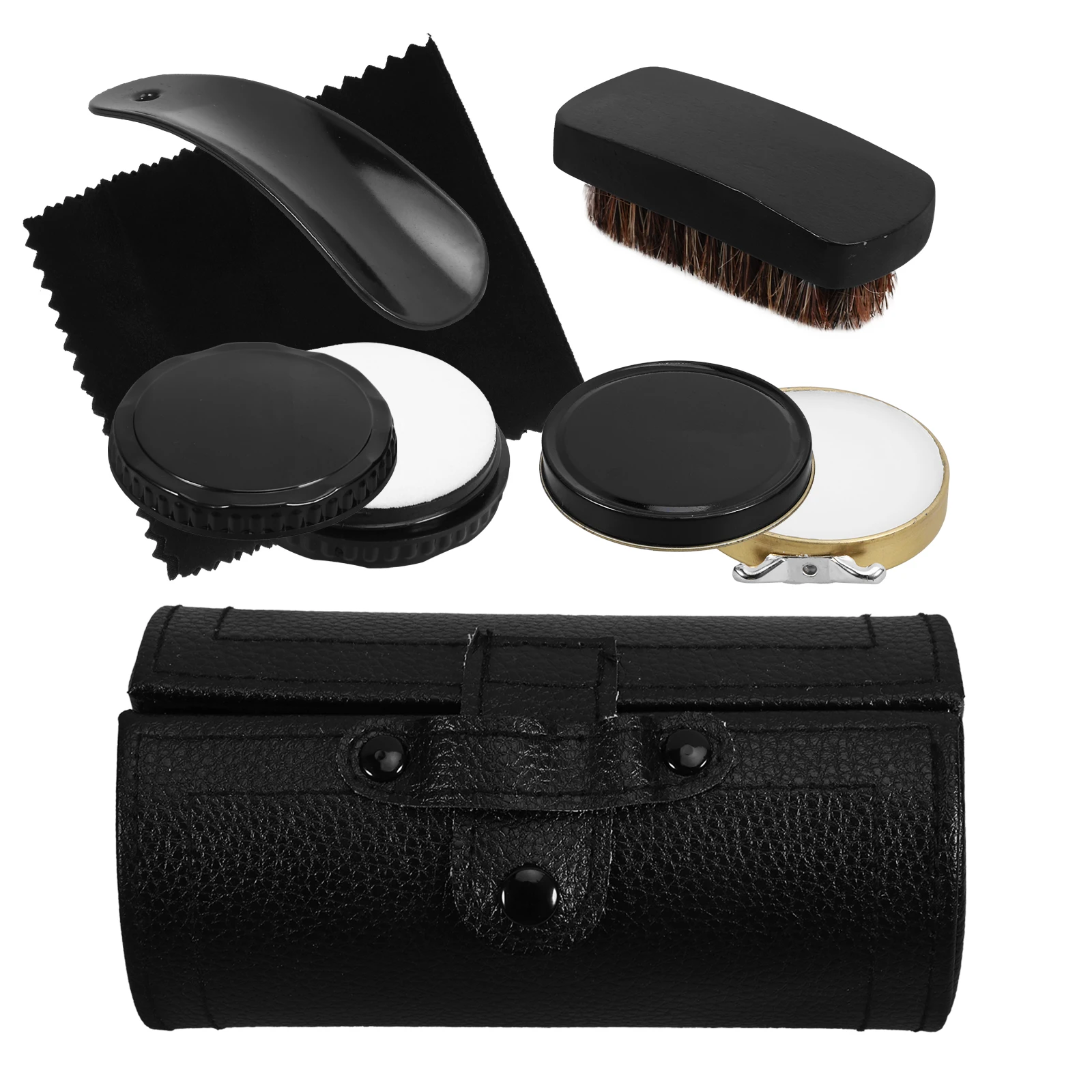 6Pcs Portable Shoes Polish Kit Practical Shoe Brush kit with Sleek Elegant Case for Shoes Polish Care(Black)
6Pcs Portable Shoes Polish Kit Practical Shoe Brush kit with Sleek Elegant Case for Shoes Polish Care(Black)