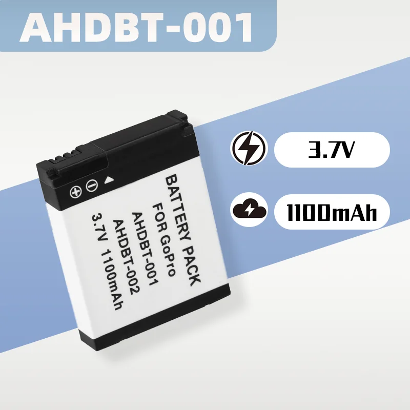 3.7V 1100mAh Li-ion Battery for GoPro AHDBT-001 / AHDBT-002, Replacement for Digital Cameras
3.7V 1100mAh Li-ion Battery for GoPro AHDBT-001 / AHDBT-002, Replacement for Digital Cameras