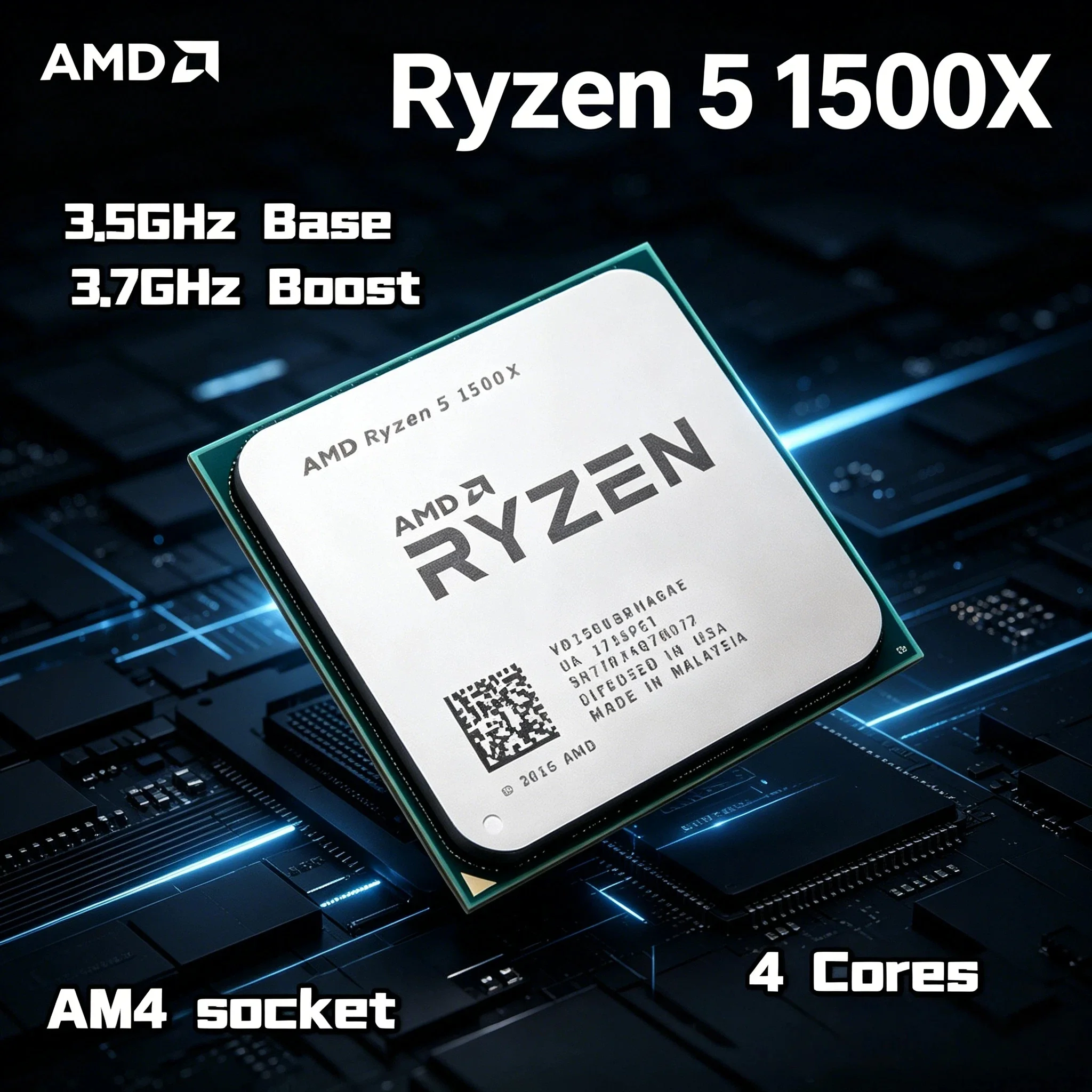 Ryzen 5 1500X AMD 4C 8T 3.7GHz Unlocked AM4 Desktop CPU Gaming Processor Without Package R5 1500X New Gift 8K HD Max Pro
Ryzen 5 1500X AMD 4C 8T 3.7GHz Unlocked AM4 Desktop CPU Gaming Processor Without Package R5 1500X New Gift 8K HD Max Pro