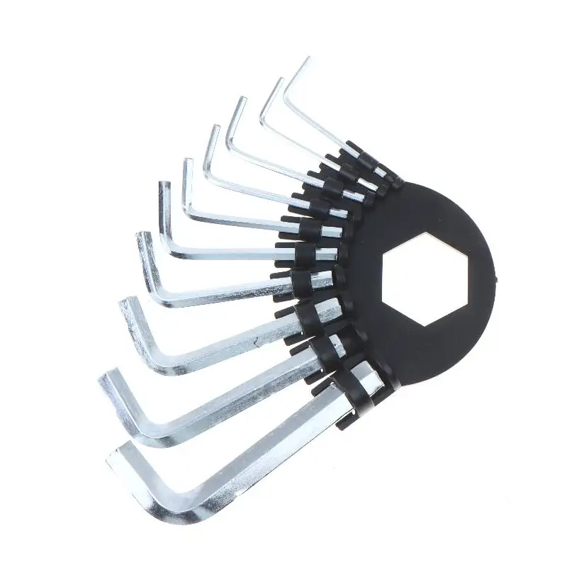 10 Piece Metric Hex Key Set Hardened Steel Foldable Storage Ring For Home Repair Bike Maintenance Assembly
10 Piece Metric Hex Key Set Hardened Steel Foldable Storage Ring For Home Repair Bike Maintenance Assembly