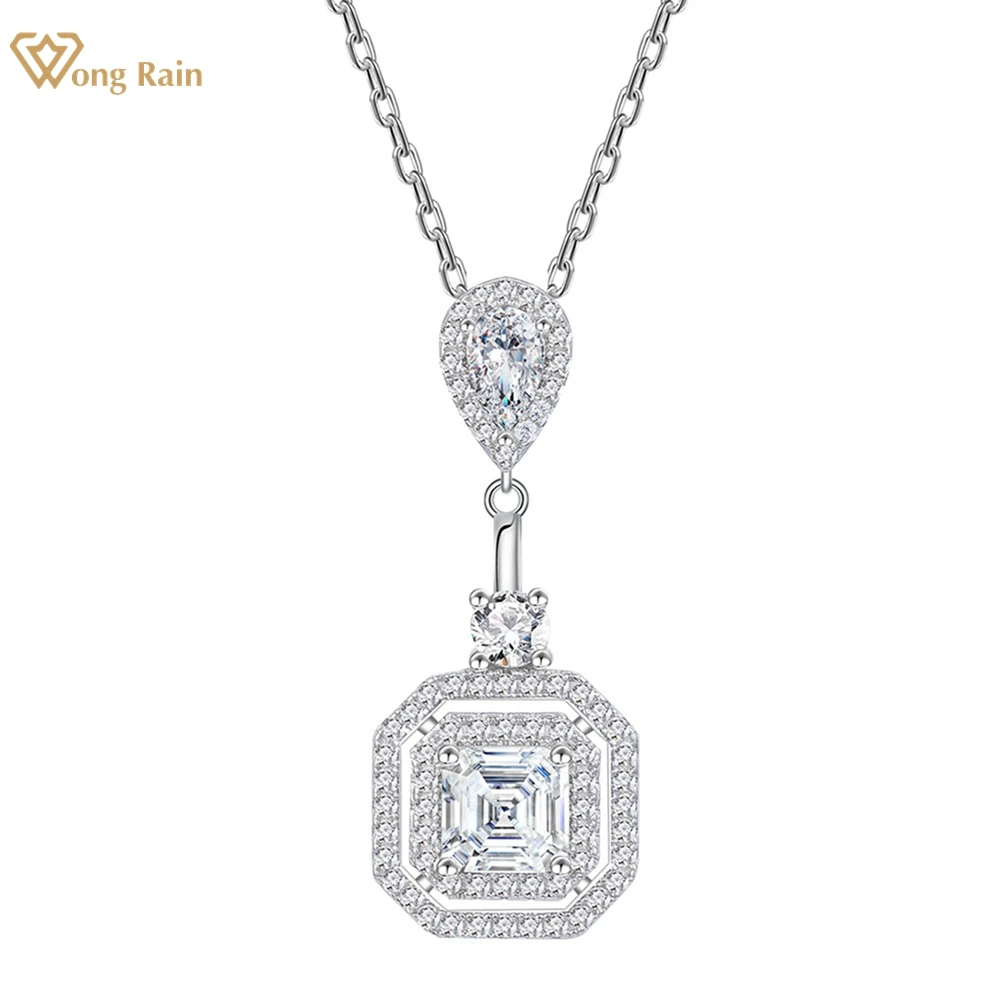 Wong Rain 925 Sterling Silver Pear Asscher Cut 6*6 MM Lab Sapphire Gemstone Pendant Necklace for Women Fine Jewelry Wholesale
Wong Rain 925 Sterling Silver Pear Asscher Cut 6*6 MM Lab Sapphire Gemstone Pendant Necklace for Women Fine Jewelry Wholesale