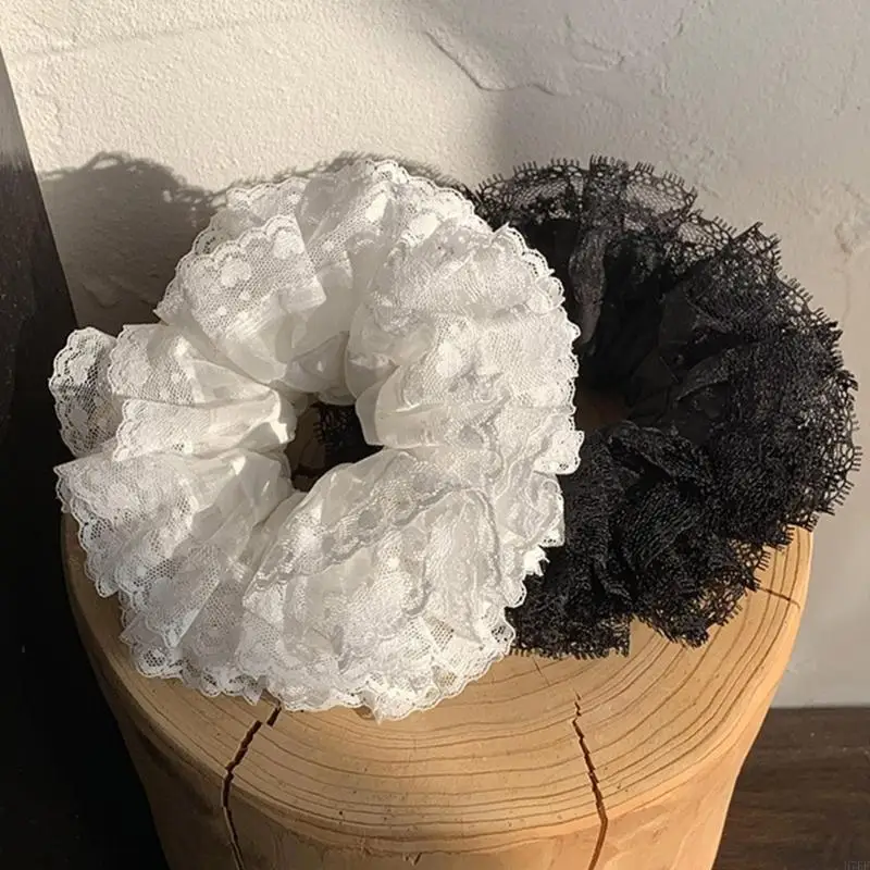 Fashionable Lace Hair Band Elastic Scrunchie Black White Elegant Daily Wear
Fashionable Lace Hair Band Elastic Scrunchie Black White Elegant Daily Wear