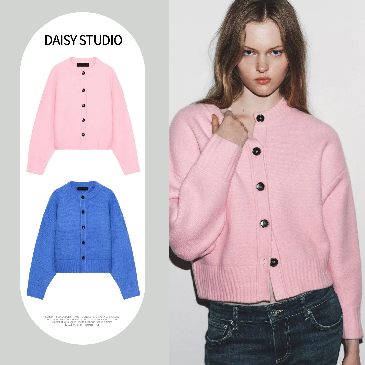 Spring New Arrival Women's Lazy Style Single Button Long Sleeve round Neck Soft Knitted Open Cardigan Outerwear 2142042
Spring New Arrival Women's Lazy Style Single Button Long Sleeve round Neck Soft Knitted Open Cardigan Outerwear 2142042