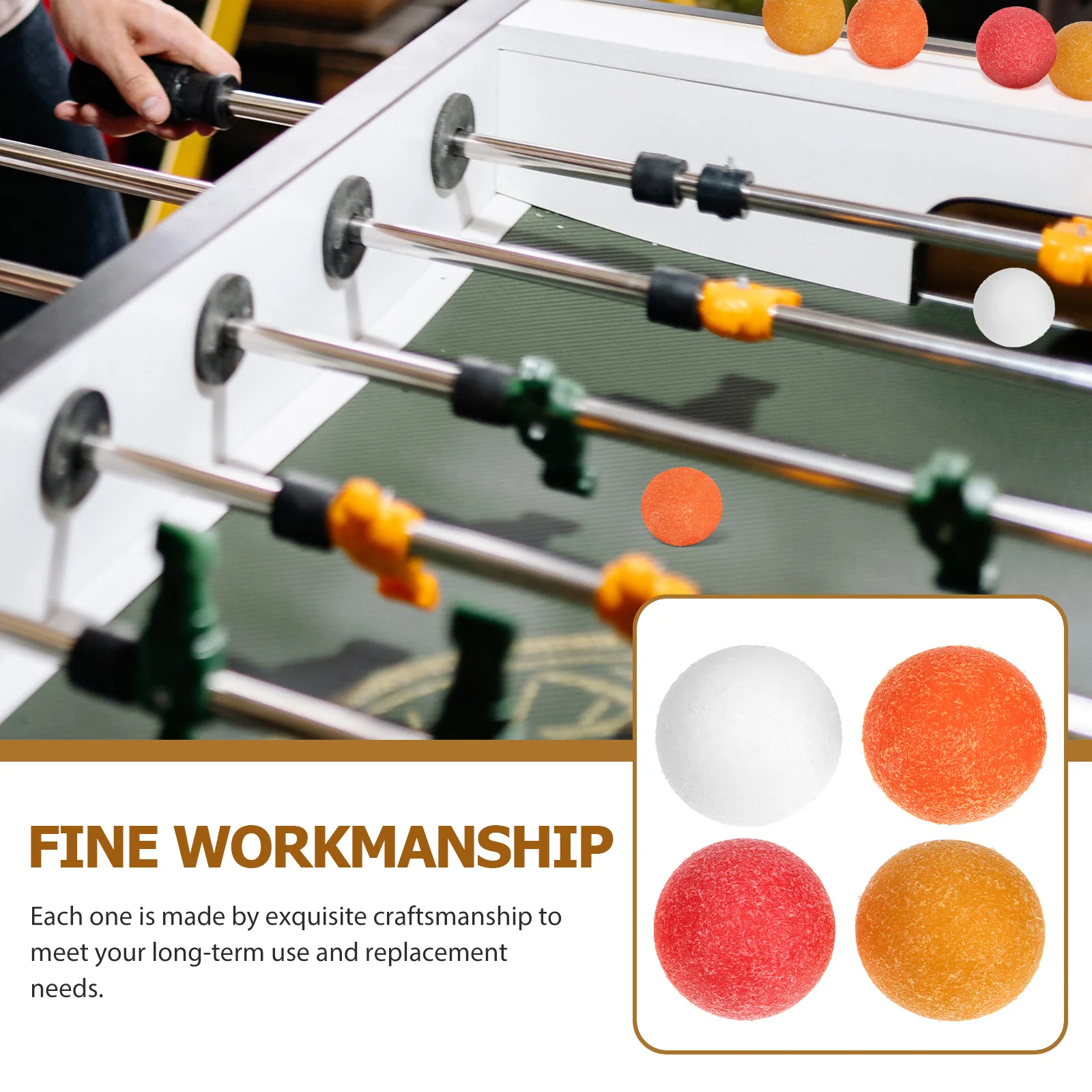 4 Pcs Table Football Accessories Soccer Replacement Foosball Balls Desk Game Flick Foosballs
4 Pcs Table Football Accessories Soccer Replacement Foosball Balls Desk Game Flick Foosballs