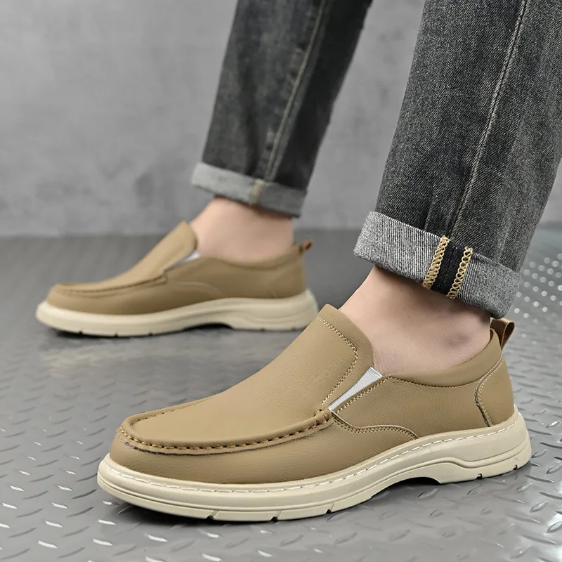 New Men Leather Casual Shoes Street Cool Leisure Shoes Man Soft Sole Slip-on Loafers
New Men Leather Casual Shoes Street Cool Leisure Shoes Man Soft Sole Slip-on Loafers