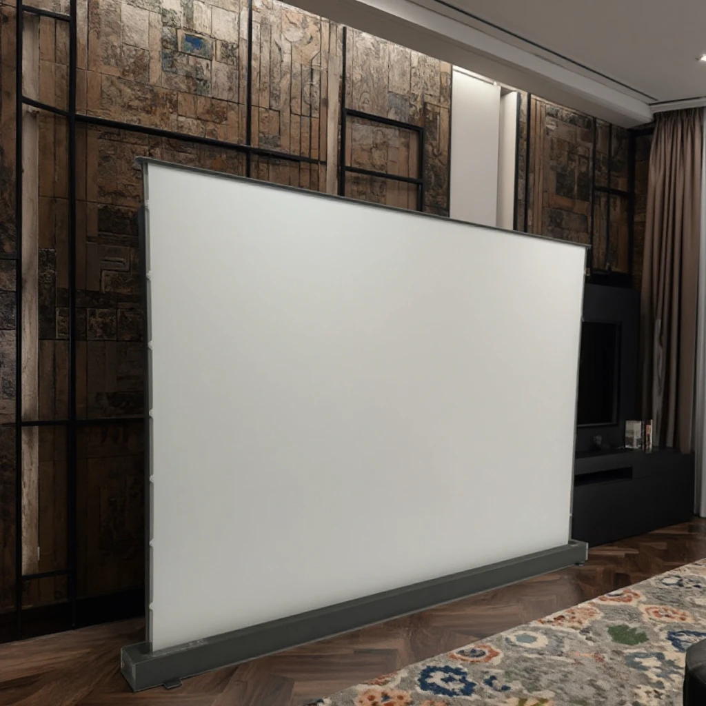 High Quality Soft Matte White Electric Floor Rising Projection Screen 100 Inch 4K Home Motorized Projector Screen 16:9 Gain 1.0
High Quality Soft Matte White Electric Floor Rising Projection Screen 100 Inch 4K Home Motorized Projector Screen 16:9 Gain 1.0