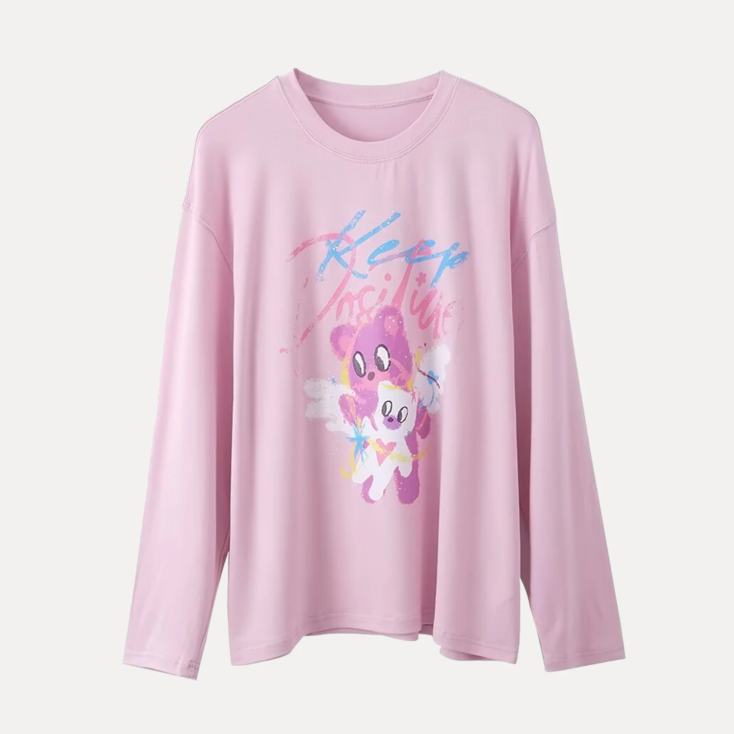 Fall 2025 Women's Long Sve Cotton T-irt Fun Color Colion Bear Print Cute Stand Fit round Ne Top for Ladies
Fall 2025 Women's Long Sve Cotton T-irt Fun Color Colion Bear Print Cute Stand Fit round Ne Top for Ladies