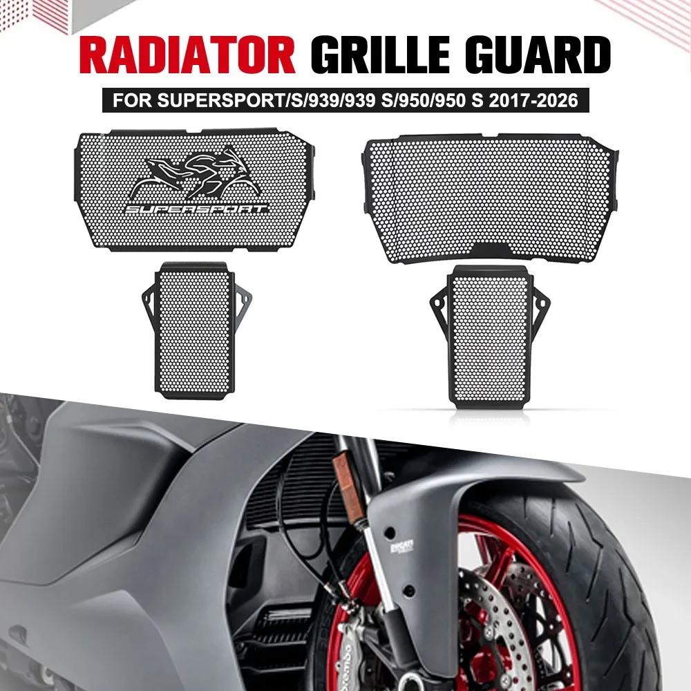 For Ducati SuperSport/S/939/939 S/950/950 S 2017-2026 Motorcycle Accessories Aluminium Radiator Guard And Oil Cooler Guard Set
For Ducati SuperSport/S/939/939 S/950/950 S 2017-2026 Motorcycle Accessories Aluminium Radiator Guard And Oil Cooler Guard Set