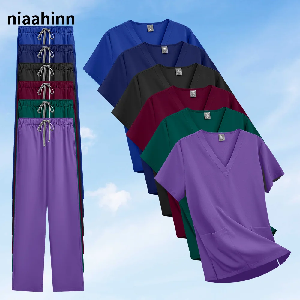 Wholesale Scrub Sets Unisex Nurse Accessories Surgery Nursing Uniforms Lab Work Clothes Dentist Medical Scrub Suits with Pockets
Wholesale Scrub Sets Unisex Nurse Accessories Surgery Nursing Uniforms Lab Work Clothes Dentist Medical Scrub Suits with Pockets