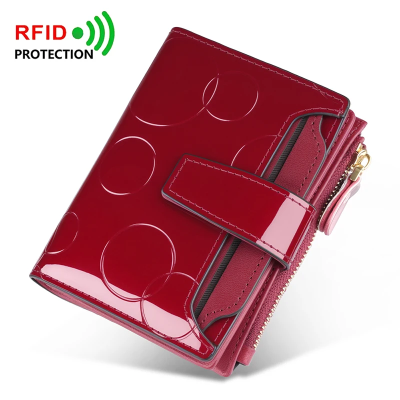 Модные женские кошельки с защитой от RFID, держатели для карт, кошельки и сумочки из лакированной кожи с карманами на молнии для мелочи
Модные женские кошельки с защитой от RFID, держатели для карт, кошельки и сумочки из лакированной кожи с карманами на молнии для мелочи