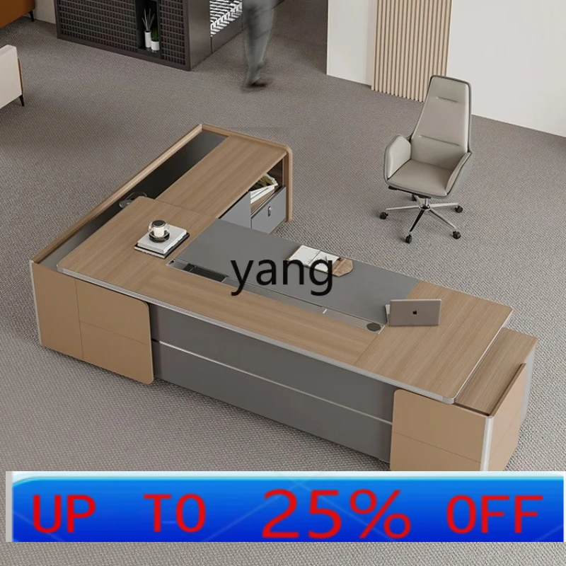 LTT high-end president desk modern simple chairperson's room office desk and chair combination
LTT high-end president desk modern simple chairperson's room office desk and chair combination