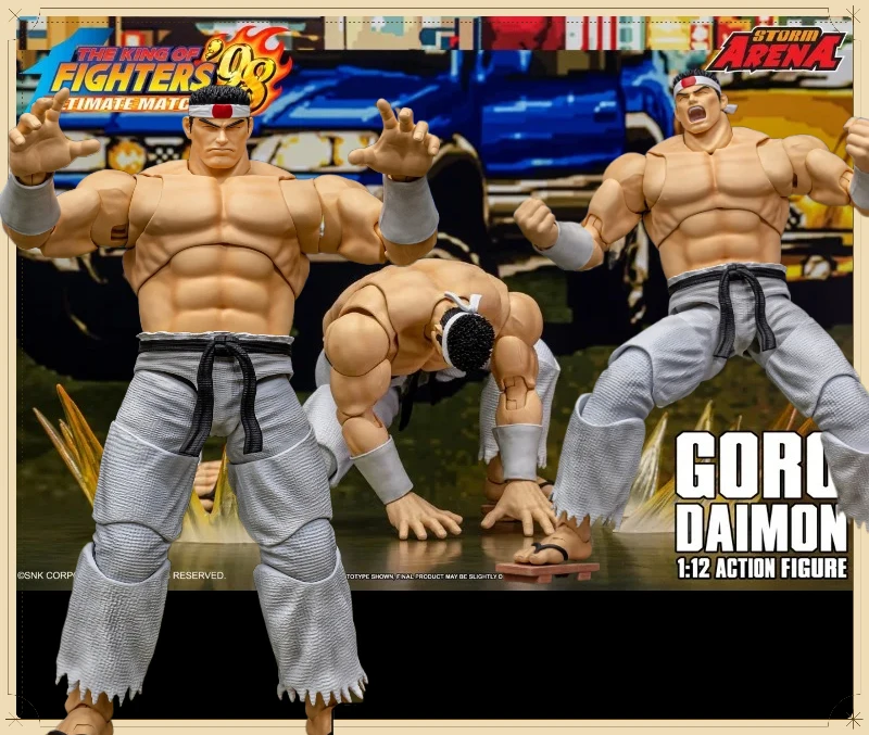 In stock STORM ARENA 1/12 - The KING OF FIGHTERS’S 98UM GORO DAIMON Action Figure Model Toy Collection Gifts
In stock STORM ARENA 1/12 - The KING OF FIGHTERS’S 98UM GORO DAIMON Action Figure Model Toy Collection Gifts
