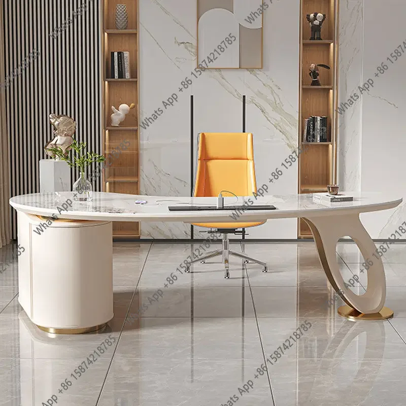 X65 Light Luxury Rock Slab Desk Modern Simple Desk Home High-end Study Creative Curved Computer Desk
X65 Light Luxury Rock Slab Desk Modern Simple Desk Home High-end Study Creative Curved Computer Desk
