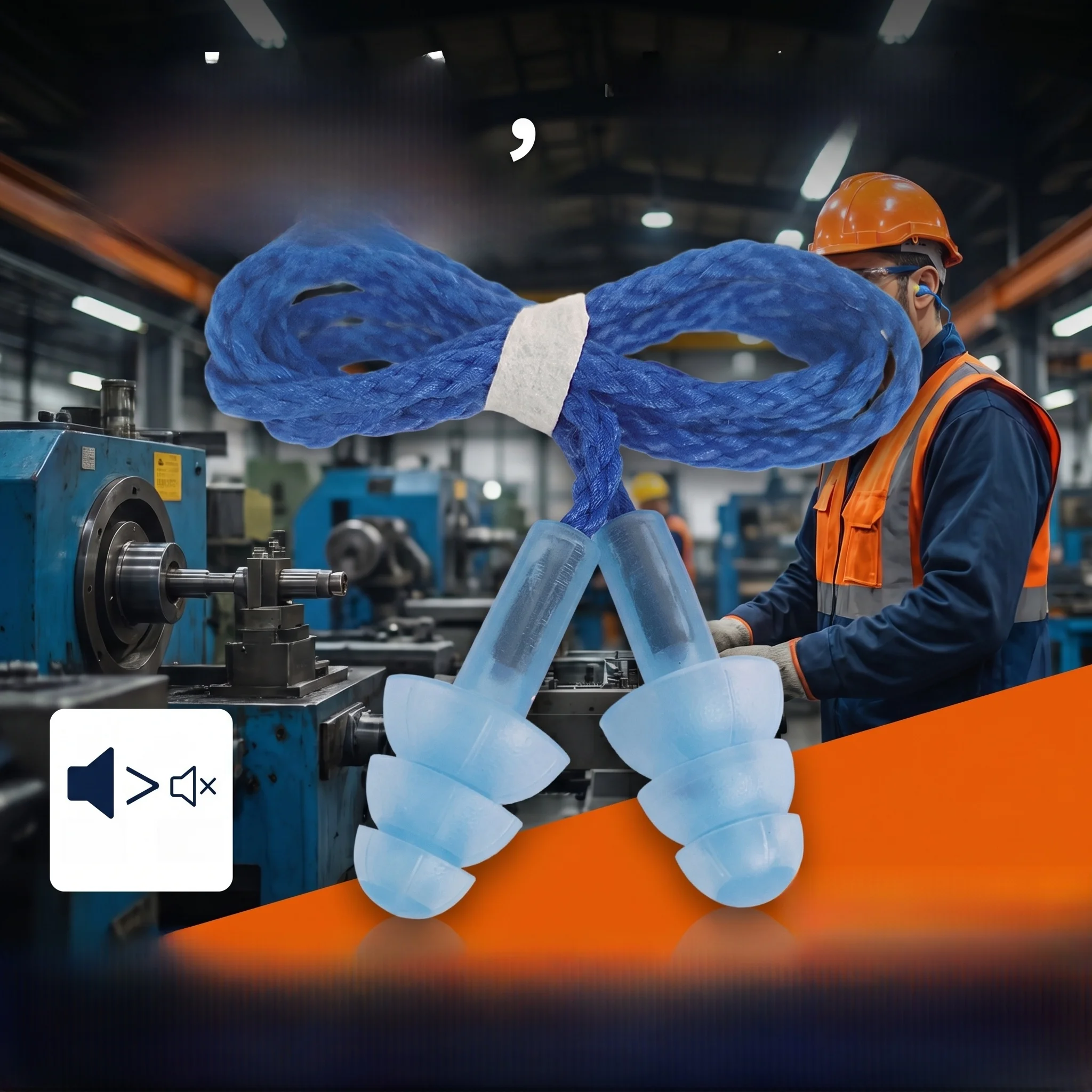Industrial Grade Noise Reduction Earplugs with Line Silicone Mechanical Sound Damping Ear Protection Home Use Accessories
Industrial Grade Noise Reduction Earplugs with Line Silicone Mechanical Sound Damping Ear Protection Home Use Accessories