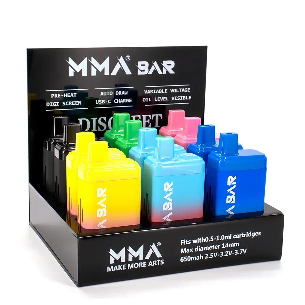 12pcs/lot MMABAR Vape Pen Pods E Cigarettes Vaporizer Starter Kits Rechargeable Battery for 1ml Cartridges Empty Thick Oil Pod
12pcs/lot MMABAR Vape Pen Pods E Cigarettes Vaporizer Starter Kits Rechargeable Battery for 1ml Cartridges Empty Thick Oil Pod