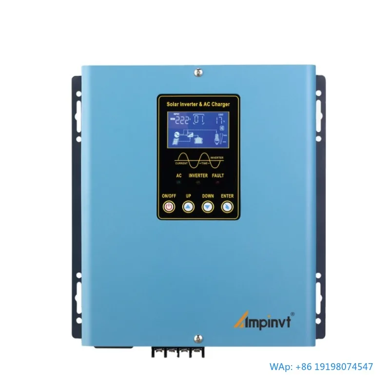 1.2KW 12V 24V to 220V 30A MPPT Pure Sine Wave Hybrid Solar Inverter for LiFePO4 AGM Gel Lead Acid Battery
1.2KW 12V 24V to 220V 30A MPPT Pure Sine Wave Hybrid Solar Inverter for LiFePO4 AGM Gel Lead Acid Battery