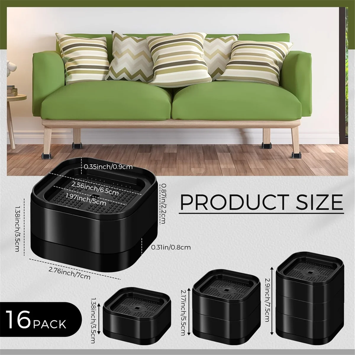 Furniture Risers Adjustable Bed Risers 1.38In Stackable Heavy Duty Bed Lifts Risers Square Bed Raising Blocks 16 Pcs
Furniture Risers Adjustable Bed Risers 1.38In Stackable Heavy Duty Bed Lifts Risers Square Bed Raising Blocks 16 Pcs