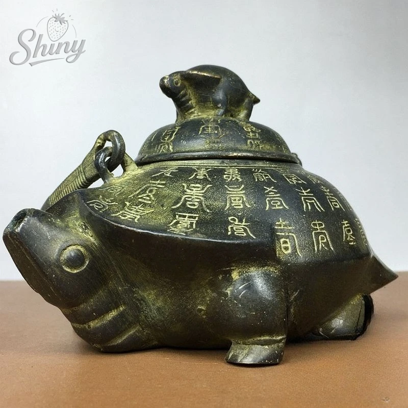 Brass Tortoise Handheld Wine Flask Teapot Home Office Feng Shui Decor Protective Home Ornament
Brass Tortoise Handheld Wine Flask Teapot Home Office Feng Shui Decor Protective Home Ornament