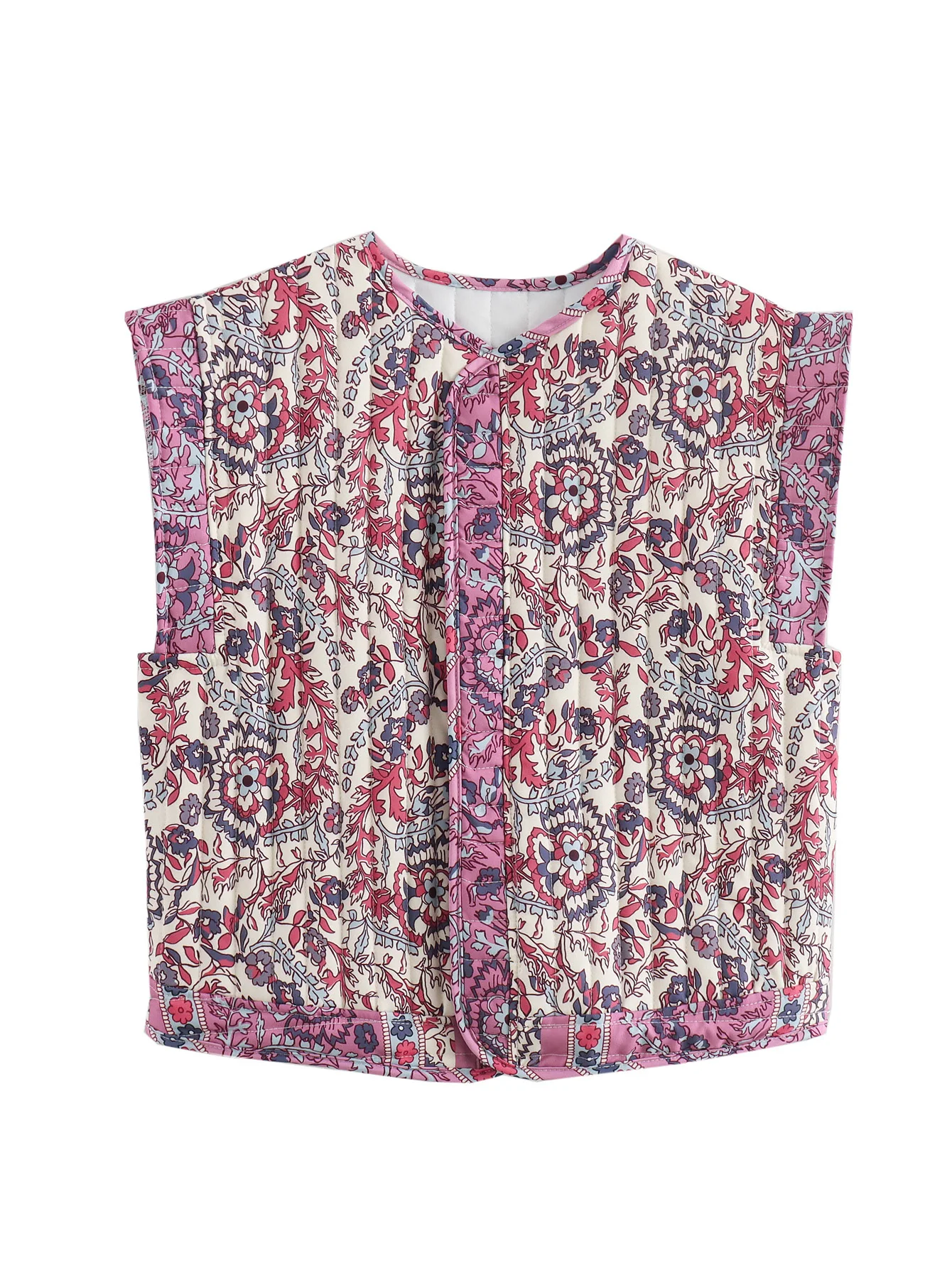 ZBZA Spring New Women's Faion Design Printed Cotton Vest Versatile round Ne Single Button Closure Plant Floral Polyester ...
ZBZA Spring New Women's Faion Design Printed Cotton Vest Versatile round Ne Single Button Closure Plant Floral Polyester ...