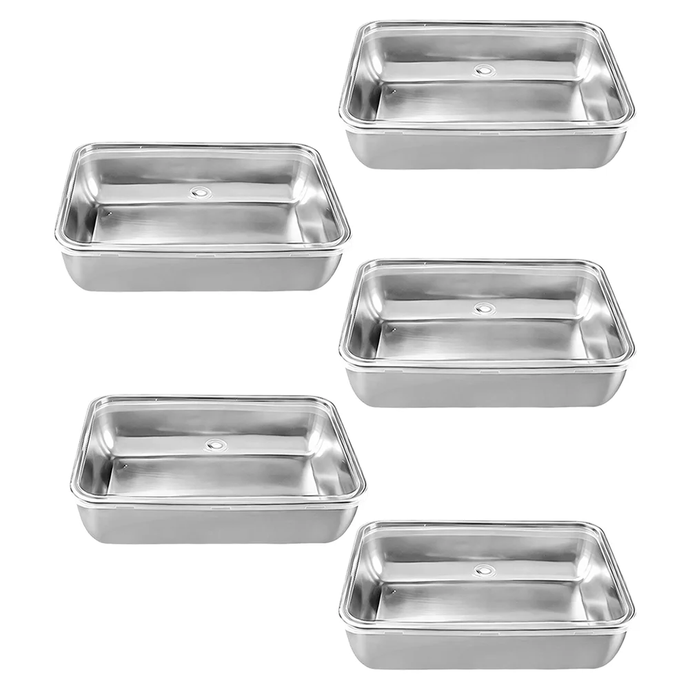 304 Stainless Steel Food Storage Containers 5 Pack 18 x 13 x 5 cm Leak Proof Lids for Kitchen Refrigerator Use
304 Stainless Steel Food Storage Containers 5 Pack 18 x 13 x 5 cm Leak Proof Lids for Kitchen Refrigerator Use