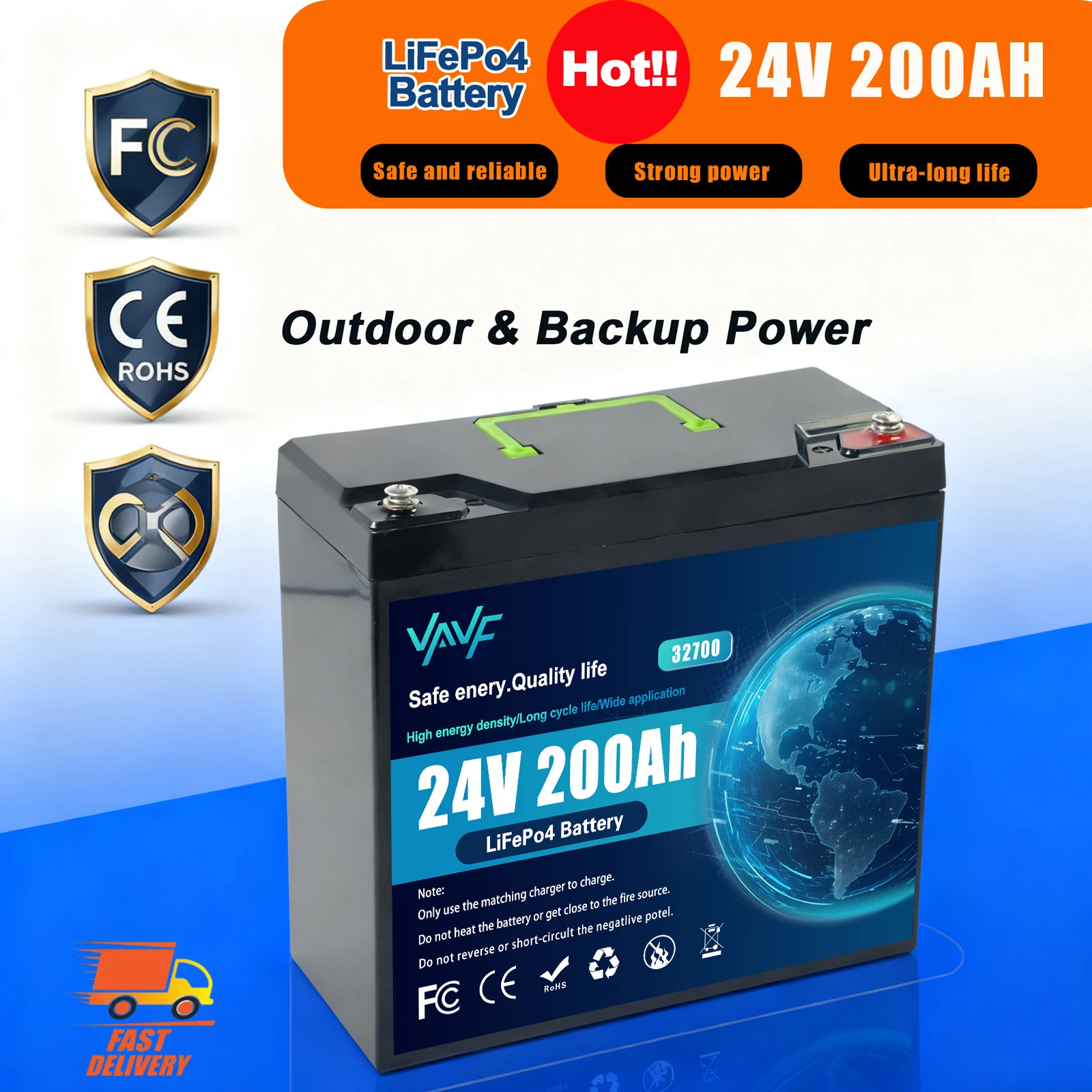 LiFePO4 Аккумулятор 24 В 200 Ач Встроенный Smart BMS, 8000+ циклов Подходит для солнечных панелей, фургонов-кемперов ⛸️ Морские поделки, проверждающие
LiFePO4 Аккумулятор 24 В 200 Ач Встроенный Smart BMS, 8000+ циклов Подходит для солнечных панелей, фургонов-кемперов ⛸️ Морские поделки, проверждающие