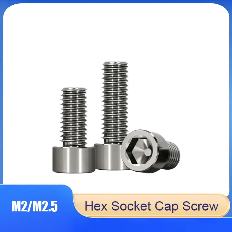 Lightweight TC4 Titanium Alloy M2/M2.5 Hex Socket Cap Head Screw Fastener for Motorcycle Car Modification DIY Parts
Lightweight TC4 Titanium Alloy M2/M2.5 Hex Socket Cap Head Screw Fastener for Motorcycle Car Modification DIY Parts