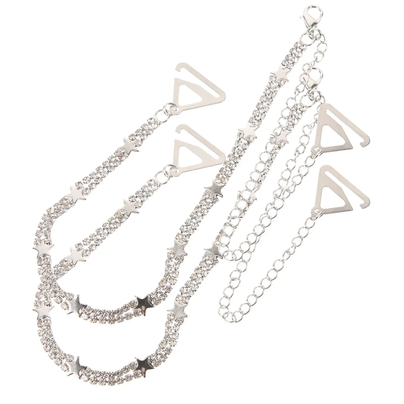 2Pcs Rhinestone Bra Straps Decorative Metal Chains for Women Silver 2.2Hooks Replacement Dress Shoulder Straps Strapless
2Pcs Rhinestone Bra Straps Decorative Metal Chains for Women Silver 2.2Hooks Replacement Dress Shoulder Straps Strapless