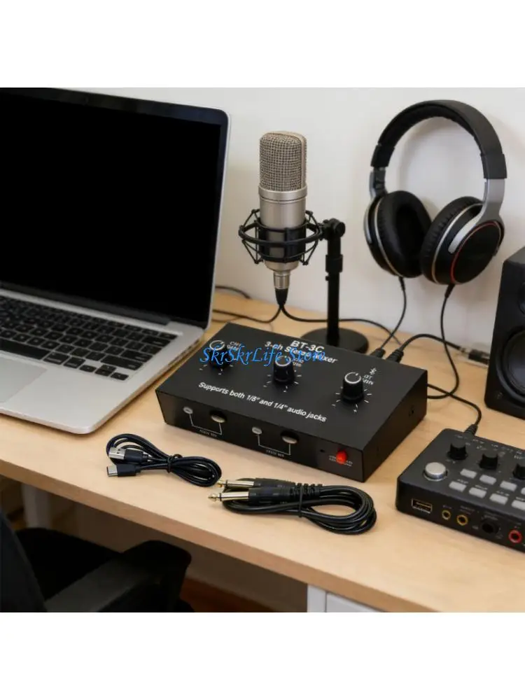 E65E Metal Bluetooth-compatible Sound Mixer For Musicians And Podcast Creators
E65E Metal Bluetooth-compatible Sound Mixer For Musicians And Podcast Creators