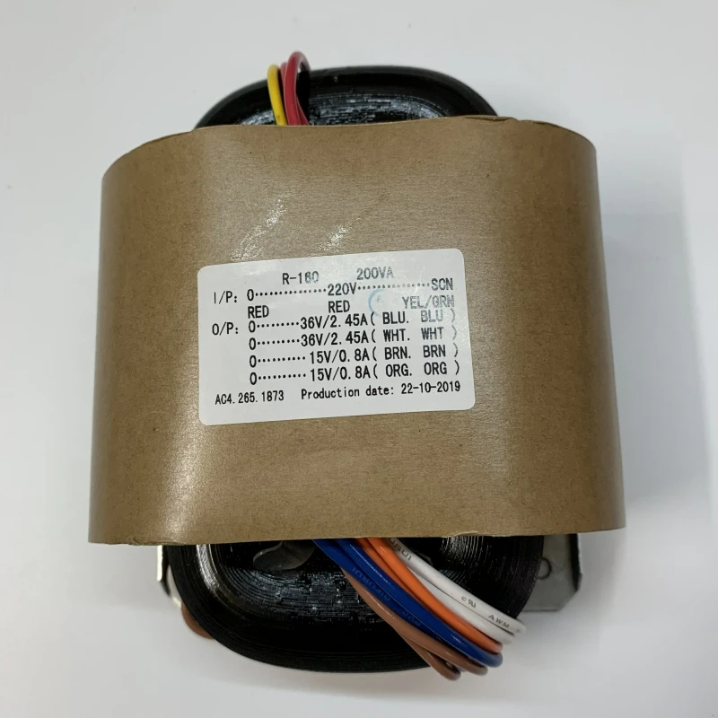 R-type power transformer 200W double 36V+double 15V R cattle audio transformer copper wire 220V
R-type power transformer 200W double 36V+double 15V R cattle audio transformer copper wire 220V
