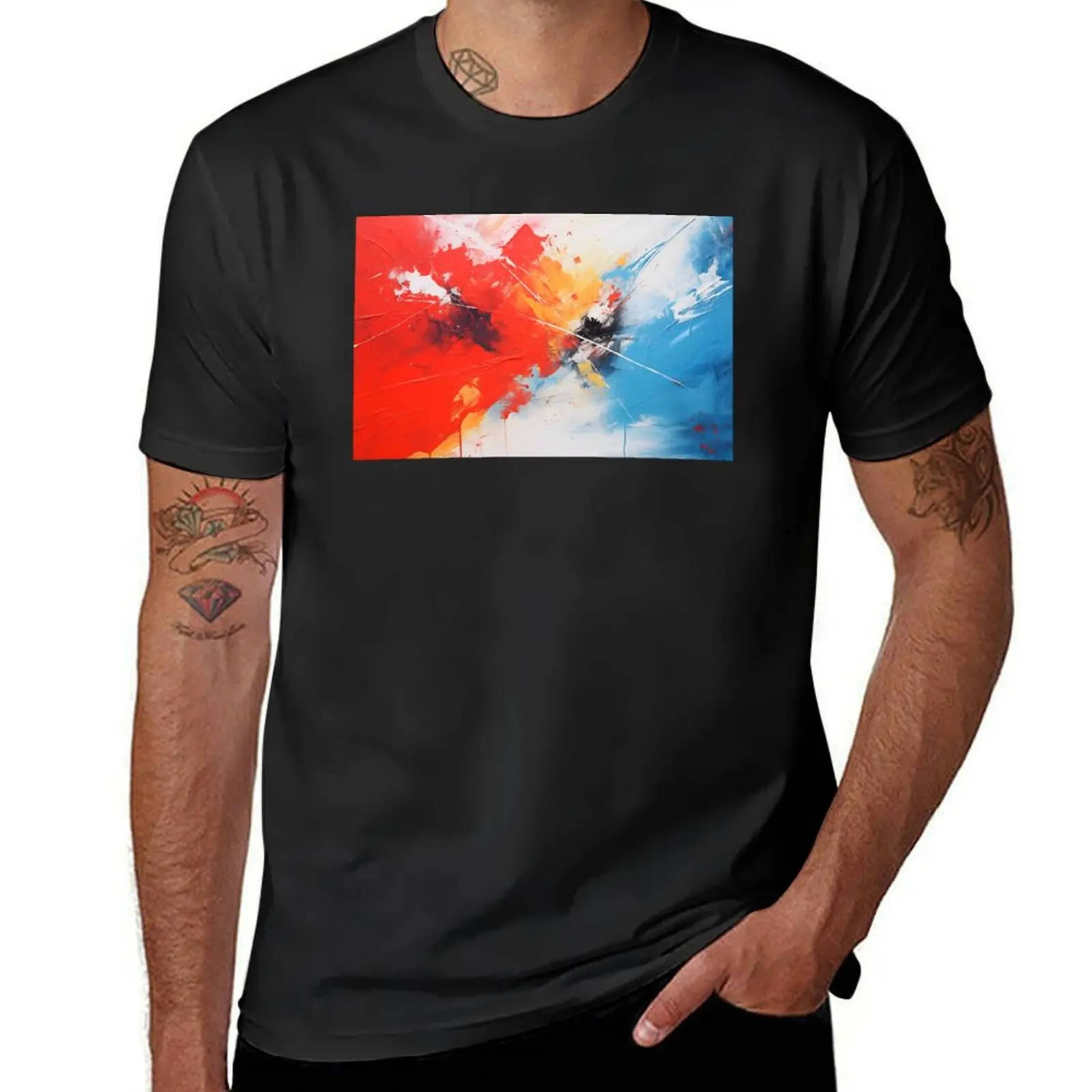 Confluence of Chaos: Abstract Acrylic Battle T-Shirt korean fashion summer top tops men graphic t shirts
Confluence of Chaos: Abstract Acrylic Battle T-Shirt korean fashion summer top tops men graphic t shirts