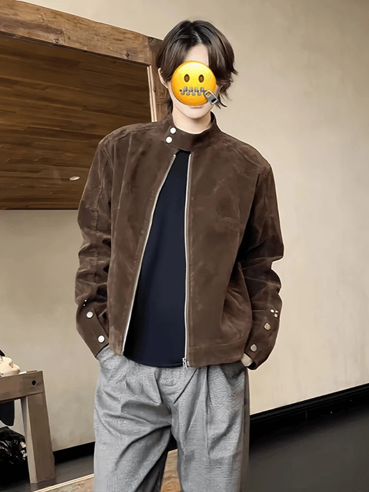 Cleanfit American Sle ort Velour Jaet Men's Retro Stand Collar Harrington Coat Autumn Faion Brand Casual Loose Fit
Cleanfit American Sle ort Velour Jaet Men's Retro Stand Collar Harrington Coat Autumn Faion Brand Casual Loose Fit