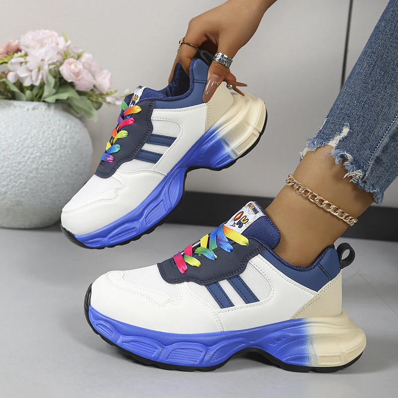 Women Running Sneakers Comfort Lace Up Outdoor Platform Shoes for Women Fashion Colorful Casual Sneakers Women Platform Shoes
Women Running Sneakers Comfort Lace Up Outdoor Platform Shoes for Women Fashion Colorful Casual Sneakers Women Platform Shoes