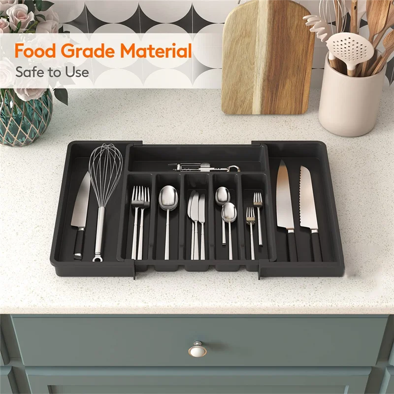 2 PCS Drawer Organizer Expandable Utensil Tray For Kitchen PP Adjustable Flatware And Cutlery Holder Storage Spoons Forks Knives
2 PCS Drawer Organizer Expandable Utensil Tray For Kitchen PP Adjustable Flatware And Cutlery Holder Storage Spoons Forks Knives