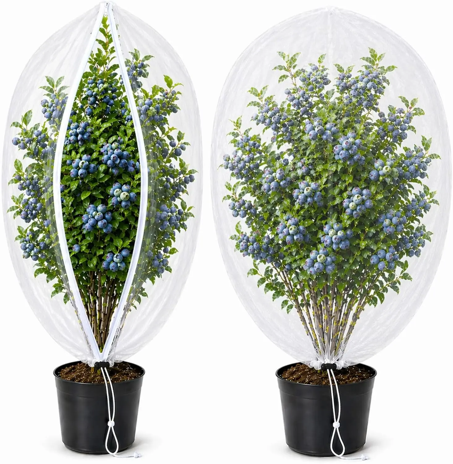 2 Packs 4x4 ft Fruit Tree Netting with Zipper & Drawstring, Ultra Fine Mesh Insect Bird Barrier for Garden Protection
2 Packs 4x4 ft Fruit Tree Netting with Zipper & Drawstring, Ultra Fine Mesh Insect Bird Barrier for Garden Protection