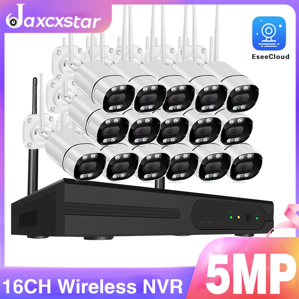 EseeCloud 16CH 5MP Bullet Outdoor CCTV Surveillance Set Two-way Audio Wireless WiFi NVR Kit Home Security Camera System
EseeCloud 16CH 5MP Bullet Outdoor CCTV Surveillance Set Two-way Audio Wireless WiFi NVR Kit Home Security Camera System