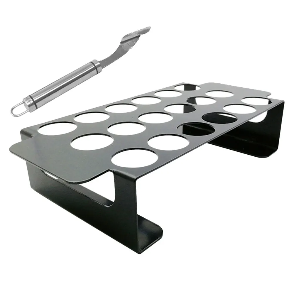 18 Holes Black Stainless Steel BBQ Grill Rack for Chicken Legs Jalapeno Roasting Tool Lightweight Kitchen Accessories pepper
18 Holes Black Stainless Steel BBQ Grill Rack for Chicken Legs Jalapeno Roasting Tool Lightweight Kitchen Accessories pepper