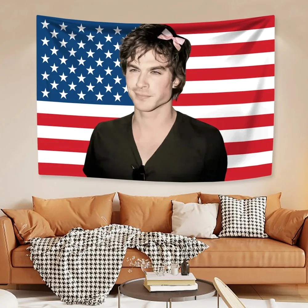 American Flag Tapestry Classic TV Poster Damon Salvatorias Home Decor Aesthetics Bedroom Background
American Flag Tapestry Classic TV Poster Damon Salvatorias Home Decor Aesthetics Bedroom Background