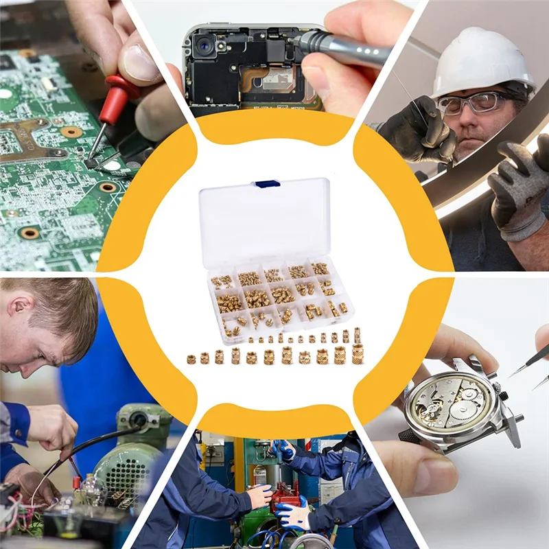 Метрические гайки с накаткой 340 шт. M2 M2.5 M3 M 4 M 5 M6 Метрические гайки с накаткой Ассортимент Набор гаек с резьбовой вставкой Латунный нагревательный набор для 3D P 
Метрические гайки с накаткой 340 шт. M2 M2.5 M3 M 4 M 5 M6 Метрические гайки с накаткой Ассортимент Набор гаек с резьбовой вставкой Латунный нагревательный набор для 3D P