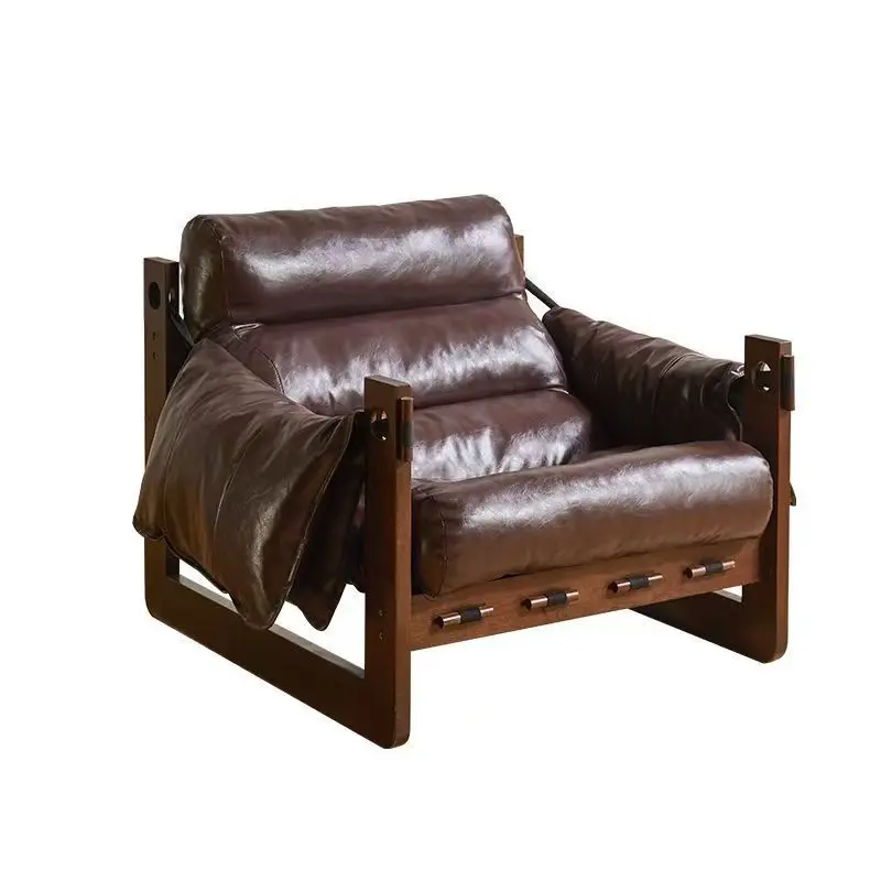 Lazy sofa single home living room casual retro designer light luxury Jersey sofa solid wood recliner
Lazy sofa single home living room casual retro designer light luxury Jersey sofa solid wood recliner