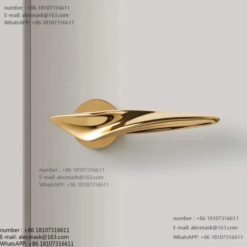 Luxury real gold zinc alloy designer ultra-modern interior door handle pair for easy installation
Luxury real gold zinc alloy designer ultra-modern interior door handle pair for easy installation