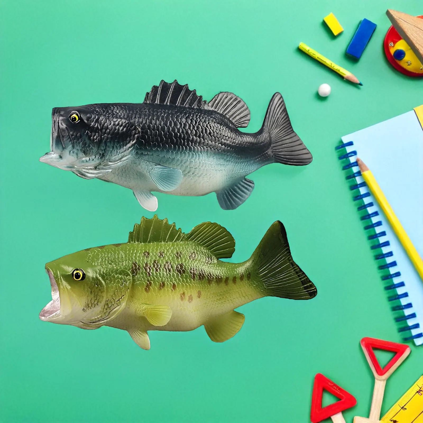 2Pcs Lifelike Bass Fish Decoration Plastic Animal Figure for Desk Shelf Nursery Classroom Use Fish Figures for Kids Home Decor
2Pcs Lifelike Bass Fish Decoration Plastic Animal Figure for Desk Shelf Nursery Classroom Use Fish Figures for Kids Home Decor