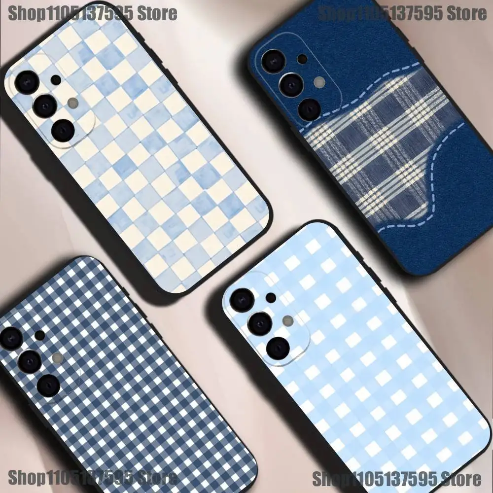 Ins Korean Blue Striped Grid Phone Case For Samsung S25,S24,S21,S22,S23,S30,Ultra,S20,Plus,Fe,Lite,5G Black Cover 
Ins Korean Blue Striped Grid Phone Case For Samsung S25,S24,S21,S22,S23,S30,Ultra,S20,Plus,Fe,Lite,5G Black Cover