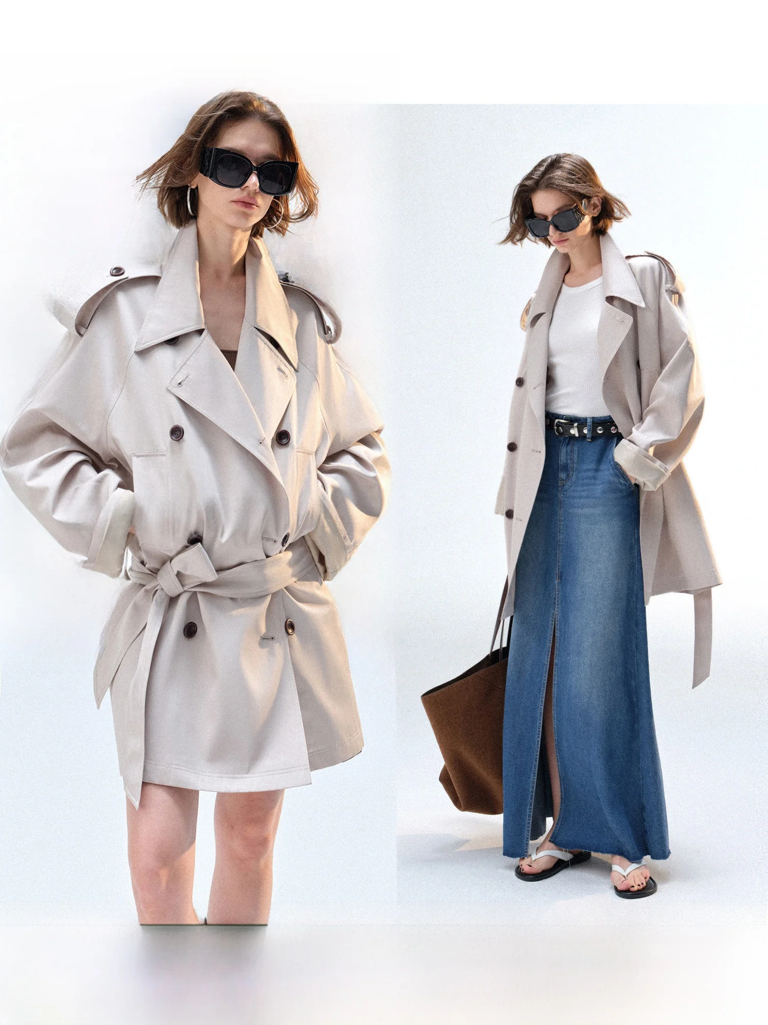 Classic Cotton Blend ort Length Vintage ape Women's Jaet Autumn Season Commute Sle Simple Design Double Button Closure
Classic Cotton Blend ort Length Vintage ape Women's Jaet Autumn Season Commute Sle Simple Design Double Button Closure