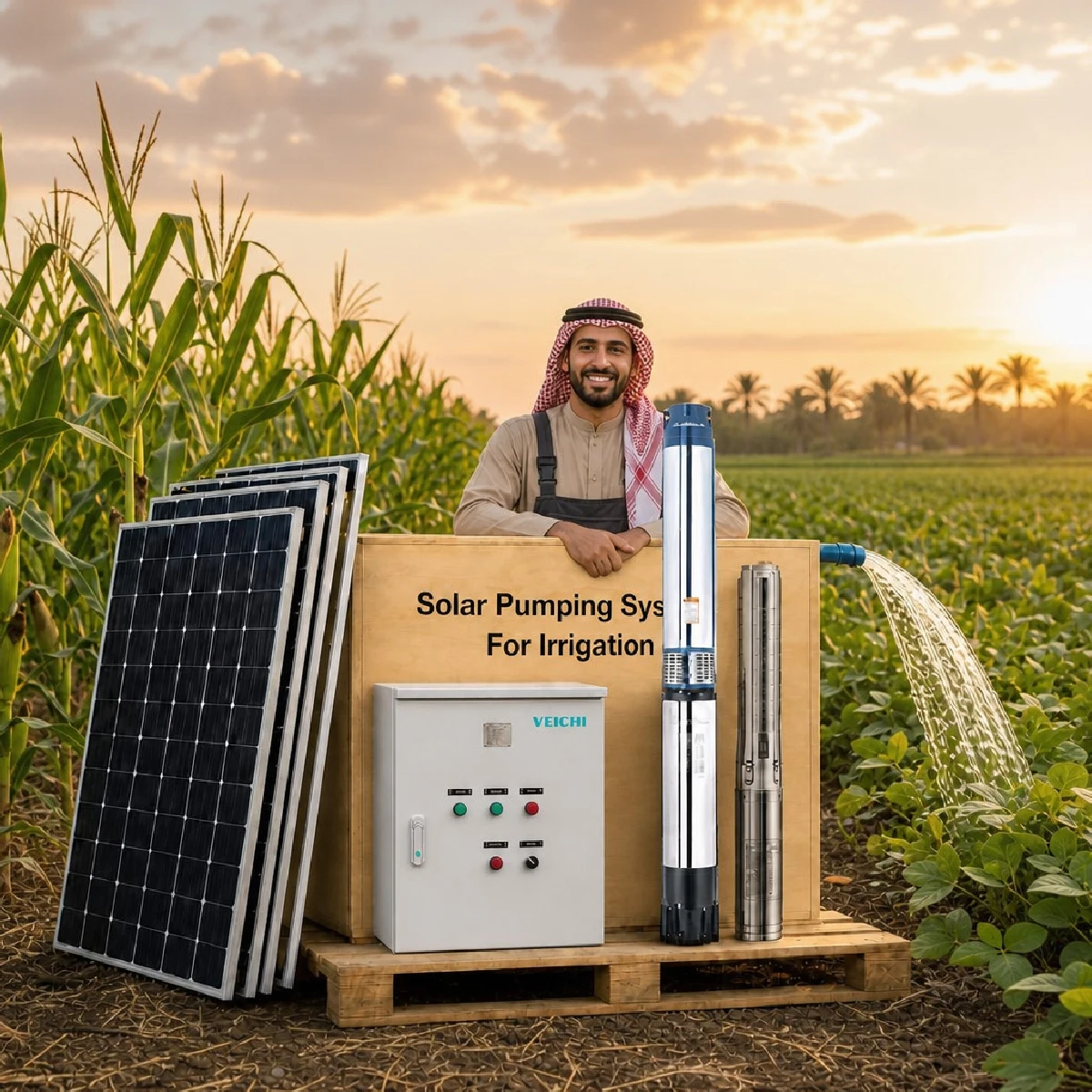 VEICHI AC/DC Large Flow Pompe A Eau Solaire Pour Lgriculture Solar Submersible Water Pump Agricultural Irrigation System
VEICHI AC/DC Large Flow Pompe A Eau Solaire Pour Lgriculture Solar Submersible Water Pump Agricultural Irrigation System
