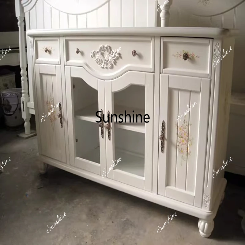 Korean style, solid wood hand-painted, dining side, cabinets, simple and modern
Korean style, solid wood hand-painted, dining side, cabinets, simple and modern