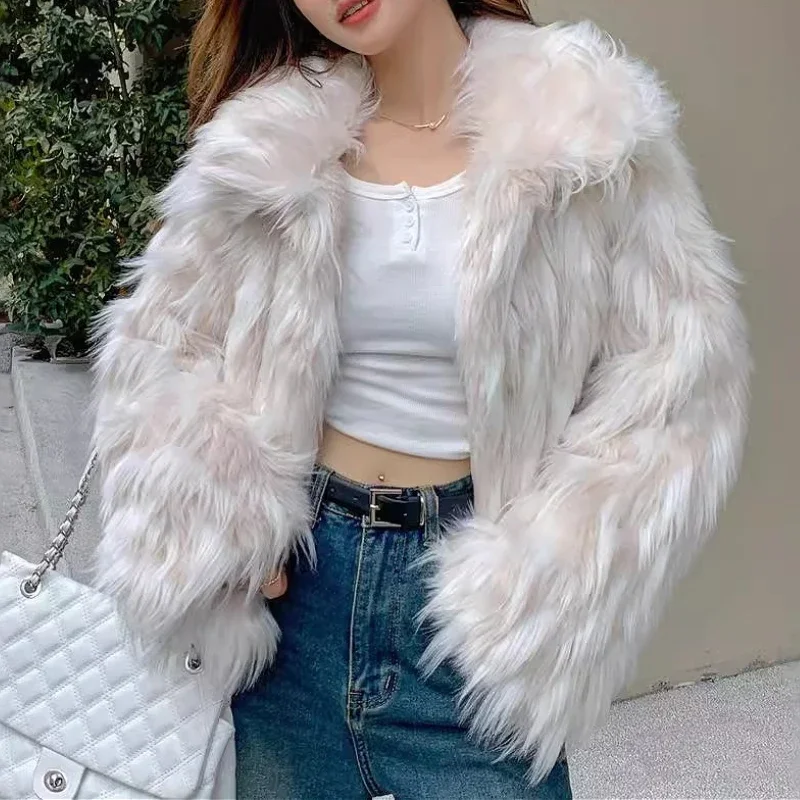 Короткое пальто из искусственного меха, женское осенне-зимнее большое пальто, белое пальто с отложным воротником и карманами, толстое пальто, теплые куртки, пальто макси
Короткое пальто из искусственного меха, женское осенне-зимнее большое пальто, белое пальто с отложным воротником и карманами, толстое пальто, теплые куртки, пальто макси